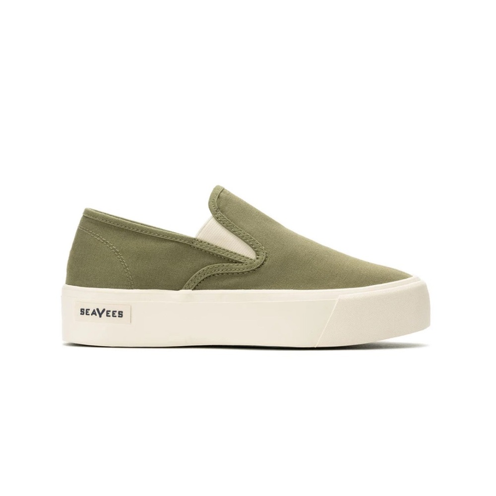 SeaVees Baja Slip On Platform in Surplus Green